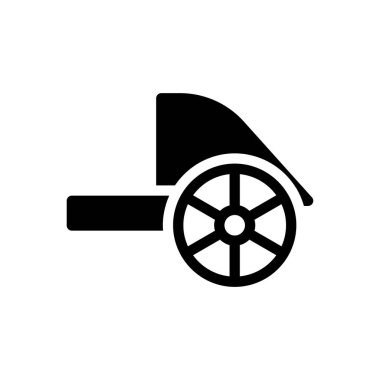 Şeffaf bir arkaplan üzerinde at arabası vektör çizimi. Konsept ve grafik tasarımı için mükemmel kalite sembolleri..