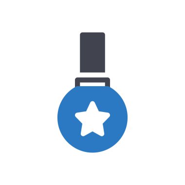 Şeffaf bir arkaplanda madalya vektör illüstrasyonu. Konsept ve grafik tasarım simgeleri için kaliteli semboller.. 