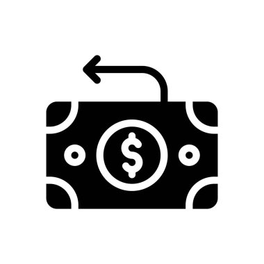 Saydam bir arkaplanda dolar vektör illüstrasyonu. Konsept ve grafik tasarım simgeleri için kaliteli semboller..