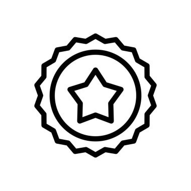 Şeffaf bir arkaplan üzerinde yıldız vektör çizimi. Premium kalite semboller. Konsept ve grafik tasarım için ince çizgi simgesi.