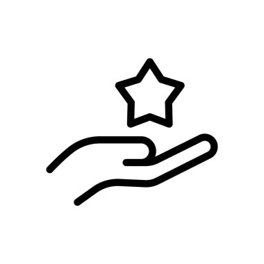 Şeffaf bir arkaplan üzerinde yıldız vektör çizimi. Premium kalite semboller. Konsept ve grafik tasarım için ince çizgi simgesi. 