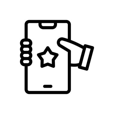 Şeffaf bir arkaplan üzerinde mobil vektör çizimi. Premium kalite sembolleri. Konsept ve grafik tasarım için ince çizgi simgesi.