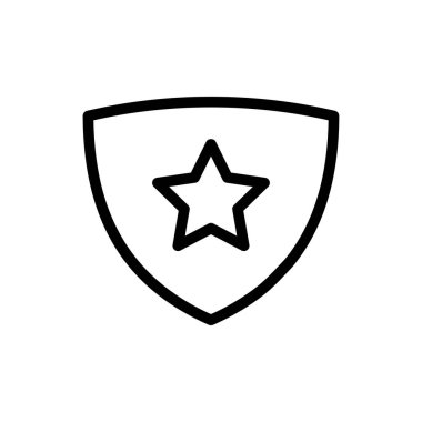 Şeffaf bir arkaplan üzerinde yıldız vektör çizimi. Premium kalite semboller. Konsept ve grafik tasarım için ince çizgi simgesi.