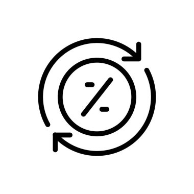 Şeffaf bir arkaplanda indirimli vektör illüstrasyonu. Konsept ve grafik tasarımı için ince çizgi simgesi..