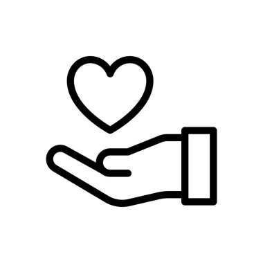 Şeffaf bir arkaplan üzerinde kalp vektör çizimi. Konsept ve grafik tasarım için ince çizgi simgesi.. 