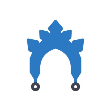 Şeffaf bir arkaplan üzerinde kokoshnik vektör çizimi. Konsept ve grafik tasarımı için en iyi kalite sembolleri..