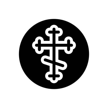 Saydam bir arkaplan üzerinde Bizans vektör çizimi. Konsept ve grafik tasarım için özel kalite semboller.. 