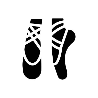 Şeffaf bir arkaplan üzerinde bale vektörü illüstrasyonu. Konsept ve grafik tasarımı için özel kalite semboller..