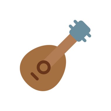 Şeffaf bir arkaplan üzerinde sitar vektör illüstrasyonu. Konsept ve grafik tasarımı için premium kalite simgeleri.. 