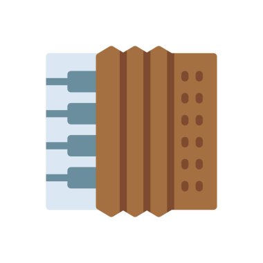 Şeffaf bir arkaplan üzerinde akordeon vektör illüstrasyonu. Konsept ve grafik tasarımı için birinci sınıf kalite simgeleri..