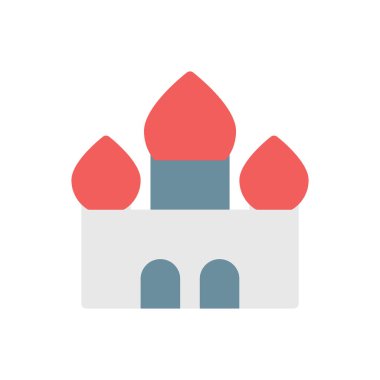 Şeffaf bir arkaplan üzerinde katedral vektör çizimi. Konsept ve grafik tasarımı için mükemmel kalite simgeleri.. 