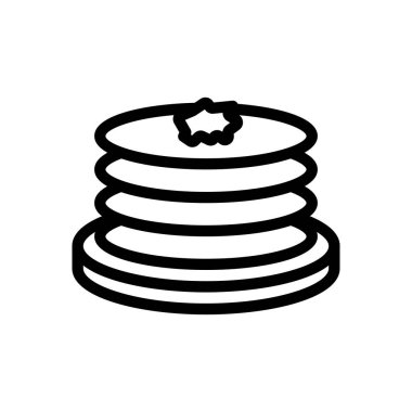 pancake vector illustration on a transparent background.Premium quality symbols.Thin line icon for concept and graphic design.