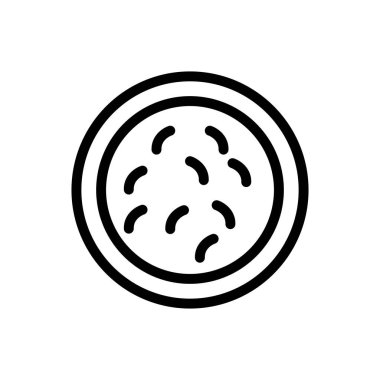 Şeffaf bir arkaplan üzerinde borscht vektör çizimi. Konsept ve grafik tasarımı için ince çizgi simgesi..