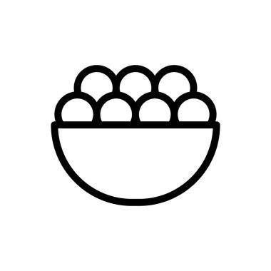 Şeffaf bir arkaplanda tatlı vektör çizimi. Premium kalite sembolleri. Konsept ve grafik tasarım için ince çizgi simgesi. 