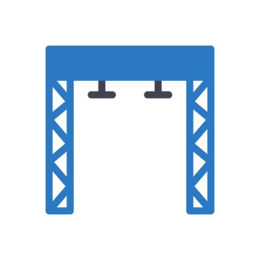 Şeffaf bir arkaplan üzerinde sahne vektör illüstrasyonu. Konsept ve grafik tasarım için mükemmel kalite sembolleri..