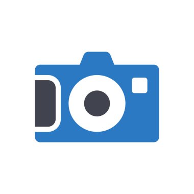 Şeffaf bir arkaplan üzerinde kamera vektör illüstrasyonu. Konsept ve grafik tasarım için mükemmel kalite semboller..