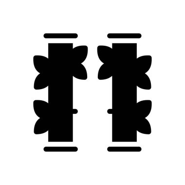 Şeffaf bir arkaplan üzerinde bambu vektör çizimi. Konsept ve grafik tasarımı için en iyi kalite semboller..