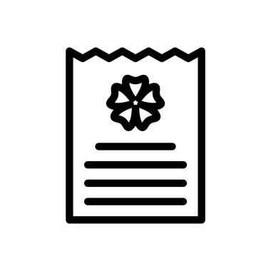 Saydam bir arkaplan üzerinde fatura vektör çizimi. Premium kalite sembolleri. Konsept ve grafik tasarım için ince çizgi simgesi. 