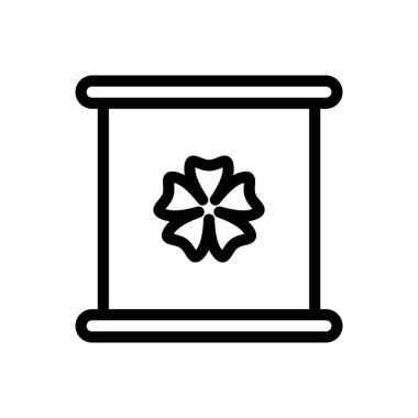 Şeffaf bir arkaplan üzerinde kaydırma vektör illüstrasyonu.Premium kalite sembolleri. Konsept ve grafik tasarım için ince çizgi simgesi. 