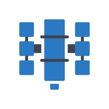 Şeffaf bir arkaplan üzerinde gökyüzü laboratuvar vektör çizimi. Konsept ve grafik tasarım simgeleri için kaliteli semboller.. 