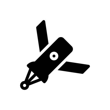 Şeffaf bir arkaplan üzerinde uydu vektör çizimi. Konsept ve grafik tasarımı için özel kalite semboller.. 