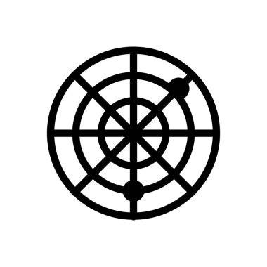 Şeffaf bir arkaplan üzerinde radar vektör çizimi. Konsept ve grafik tasarımı için mükemmel kalite sembolleri..