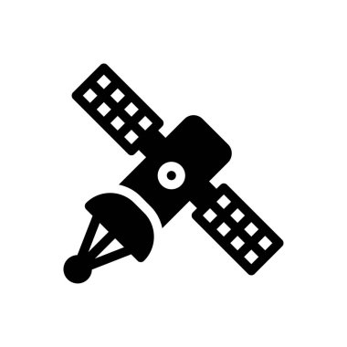 Şeffaf bir arkaplan üzerinde uydu vektör çizimi. Konsept ve grafik tasarımı için özel kalite semboller.. 