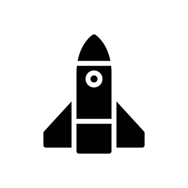 Şeffaf bir arkaplan üzerinde uzay gemisi vektör çizimi. Konsept ve grafik tasarımı için mükemmel kalite sembolleri..