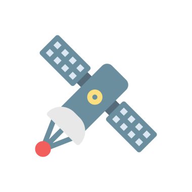 Saydam bir arkaplan üzerinde uydu vektör çizimi. Konsept ve grafik tasarımı için birinci sınıf kalite simgeler.. 