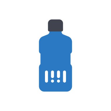 Saydam bir arkaplan üzerinde şişe vektör illüstrasyonu. Konsept ve grafik tasarım için birinci sınıf kalite simgeler..