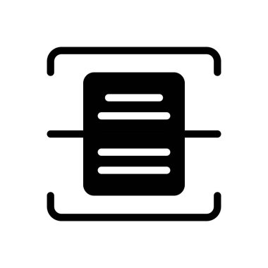 Şeffaf bir arkaplan üzerindeki belge vektör illüstrasyonu. Konsept ve grafik tasarımı için kaliteli semboller.. 