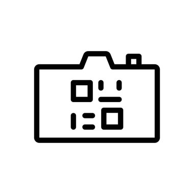 Şeffaf bir arkaplan üzerinde kamera vektör çizimi. Premium kalite semboller. Konsept ve grafik tasarım için ince çizgi simgesi.