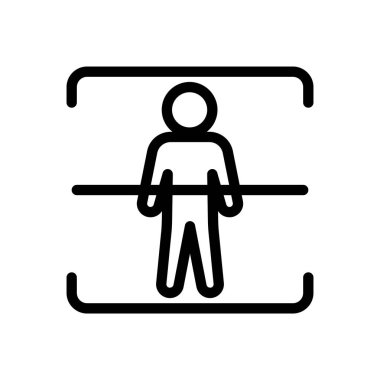 Saydam bir arkaplan üzerinde kişi vektör çizimi. Premium kalite sembolleri. Konsept ve grafik tasarım için ince çizgi simgesi. 