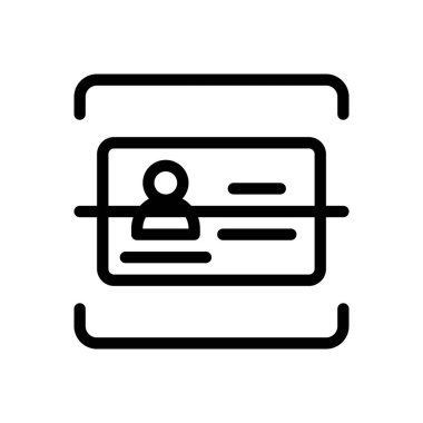 Şeffaf bir arkaplanda kimlik vektör çizimi. Konsept ve grafik tasarım için ince çizgi simgesi..