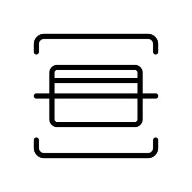 Şeffaf bir arkaplanda kredi vektör çizimi. Konsept ve grafik tasarımı için ince çizgi simgesi.. 