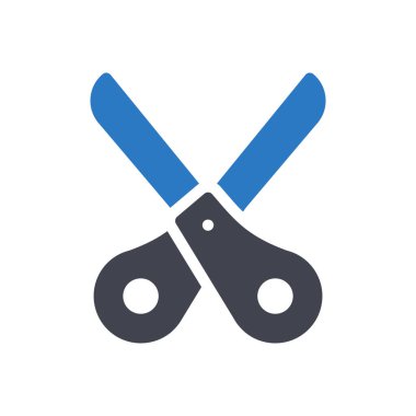 Şeffaf bir arkaplan üzerinde makas vektör çizimi. Konsept ve grafik tasarımı için birinci sınıf kalite semboller..