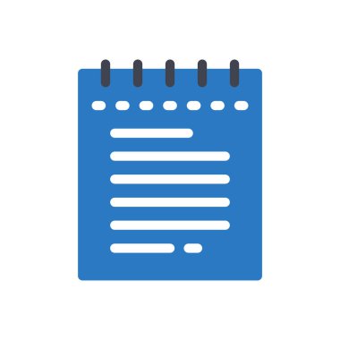 şeffaf bir arkaplan üzerinde notepad vektör illüstrasyonu. Konsept ve grafik tasarımı için mükemmel kalite sembolleri..