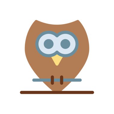 Şeffaf bir arkaplan üzerinde baykuş vektör çizimi. Konsept ve grafik tasarımı için birinci sınıf kalite simgeler..