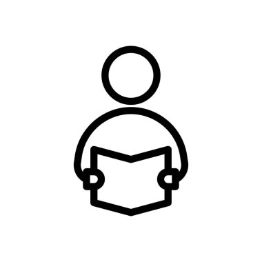 Saydam bir arkaplan üzerinde öğrenci vektör çizimi. Premium kalite sembolleri. Konsept ve grafik tasarım için ince çizgi simgesi.