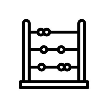 şeffaf bir arkaplan üzerinde abaküs vektör çizimi. Premium kalite semboller. Konsept ve grafik tasarım için ince çizgi simgesi.