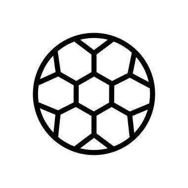Saydam bir arkaplanda futbol vektör çizimi. Konsept ve grafik tasarım için ince çizgi simgesi..
