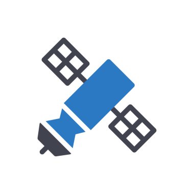 Şeffaf bir arkaplan üzerinde uydu vektör çizimi. Konsept ve grafik tasarımı için özel kalite semboller..