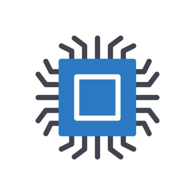 Şeffaf bir arkaplan üzerinde çip vektör çizimi. Konsept ve grafik tasarımı için mükemmel kalite semboller..
