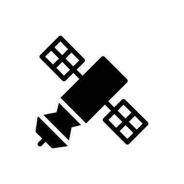 Şeffaf bir arkaplan üzerinde uydu vektör çizimi. Konsept ve grafik tasarımı için özel kalite semboller..