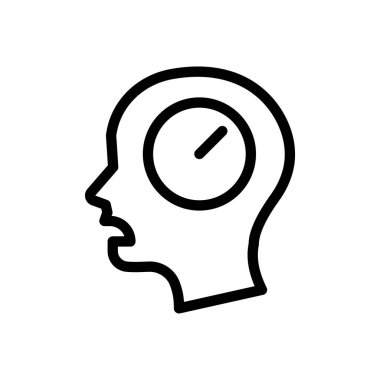 Şeffaf bir arkaplan üzerinde zihin vektör çizimi. Premium kalite semboller. Konsept ve grafik tasarım için ince çizgi simgesi. 