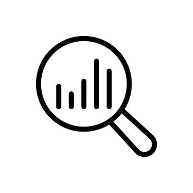 Şeffaf bir arkaplan üzerinde bar grafik vektör çizimi. Premium kalite semboller. Konsept ve grafik tasarım için ince çizgi simgesi.