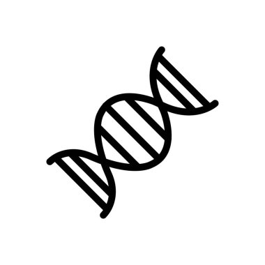 Saydam bir arkaplanda DNA vektör çizimi. Premium kalite semboller. Konsept ve grafik tasarım için ince çizgi simgesi.