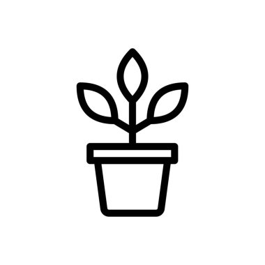 Şeffaf bir arkaplanda bitki vektör çizimi. Premium kalite semboller. Konsept ve grafik tasarım için ince çizgi simgesi.