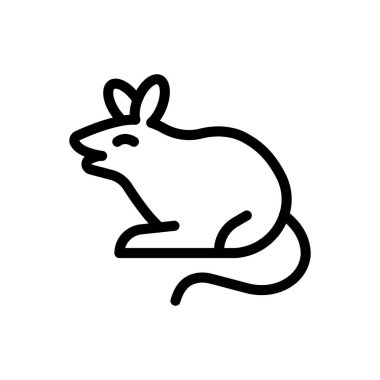 Saydam bir arkaplanda fare vektör çizimi. Premium kalite semboller. Konsept ve grafik tasarım için ince çizgi simgesi.