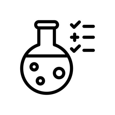 Şeffaf bir arkaplanda beher vektör çizimi. Konsept ve grafik tasarım için ince çizgi simgesi.. 